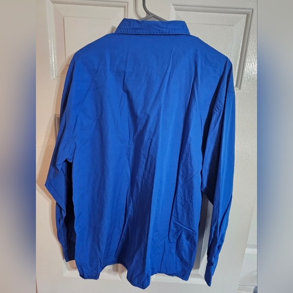 International Male M Royal Blue Pleated Tuxedo Shirt 80s 90s Glam Vintage Luxury - Picture 3 of 6